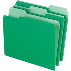 Pendaflex - 14-5/8 x 9-3/16", Letter Size, Bright Green, File Folders with Top Tab - 11 Point Stock, Assorted Tab Cut Location - A1 Tooling