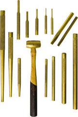 Mayhew - 15 Piece Punch & Chisel Set - 3/8 to 1/2" Chisel, 1/8 to 3/4" Punch, Round Shank - A1 Tooling