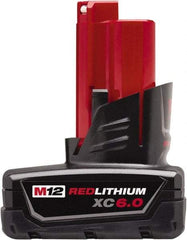 Milwaukee Tool - 12 Volt Lithium-Ion Power Tool Battery - 6 Ahr Capacity, Series M12 REDLITHIUM XC - A1 Tooling