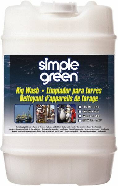 Simple Green - 5 Gal Bucket Cleaner/Degreaser - Liquid, Alkaline, Unscented - A1 Tooling