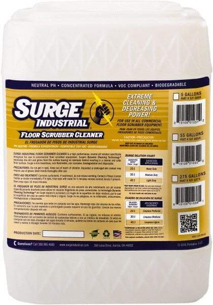 Surge Industrial - 5 Gal Container Cleaner - Use on Hard Surfaces - A1 Tooling