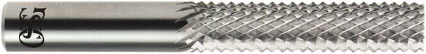 OSG - 3/8" Diam, 1" LOC, Drill Point End, Solid Carbide Diamond Pattern Router Bit - Right Hand Cut, 3" OAL, 3/8" Shank Diam - A1 Tooling