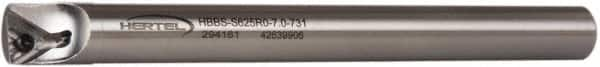 Hertel - 0.731" Min Bore Diam, 7" OAL, 5/8" Shank Diam, HBBS Indexable Boring Bar - 5" Max Bore Depth, TD.., TP.. Insert, Screw Holding Method - A1 Tooling