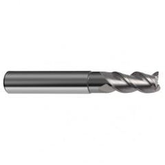 1/2" Dia. - 3-1/2" OAL - 3 FL Variable Helix Bright Carbide End Mill - A1 Tooling