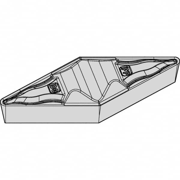 Kennametal - VCMR332 FP Grade KCP10 Carbide Turning Insert - TiCN/Al2O3 Finish, 35° Diamond, 3/8" Inscr Circle, 3/16" Thick, 1/32" Corner Radius - A1 Tooling