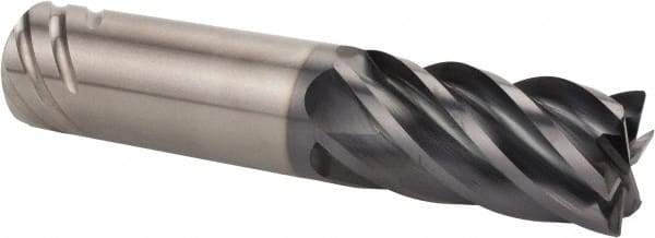 Kennametal - 25mm, 6 Flute, Single End, Solid Carbide, 0.75mm Corner Radius End Mill - 121mm OAL, 38° Helix, Right Hand Flute, 45mm LOC, Right Hand Cut - A1 Tooling