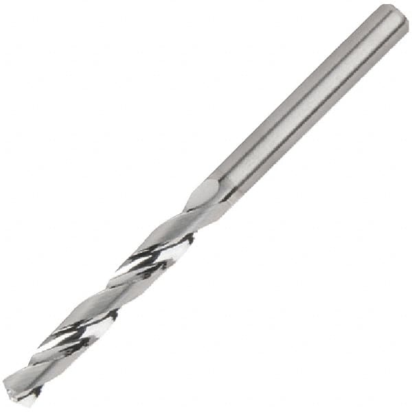 Kennametal - 9/64" 135° Solid Carbide Jobber Drill - Bright Finish, Right Hand Cut, Spiral Flute, Straight Shank, 62mm OAL, Standard Point - A1 Tooling