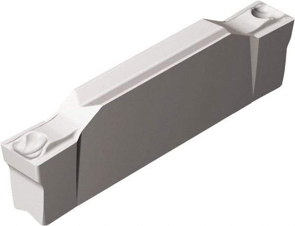 Sandvik Coromant - G2N123 GF Grade 525, 3.18mm Cutting Width Carbide Grooving Insert - 19.2mm Max Depth of Cut, Neutral, 0.2mm Corner Radius, Uncoated - A1 Tooling