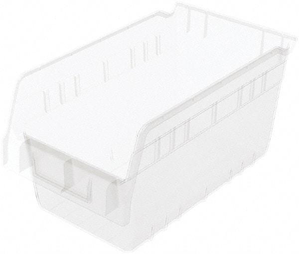 Akro-Mils - 11-5/8" Deep, Clear Polymer Hopper Shelf Bin - 6" High x 6-5/8" Wide x 11-5/8" Long - A1 Tooling