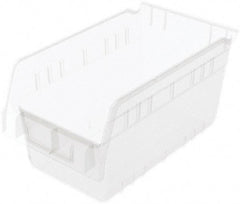 Akro-Mils - 11-5/8" Deep, Clear Polymer Hopper Shelf Bin - 6" High x 6-5/8" Wide x 11-5/8" Long - A1 Tooling