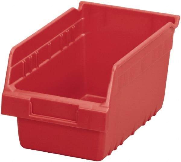 Akro-Mils - 11-5/8" Deep, Red Polymer Hopper Shelf Bin - 6" High x 6-5/8" Wide x 11-5/8" Long - A1 Tooling