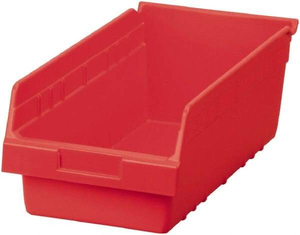 Akro-Mils - 17-7/8" Deep, Red Polymer Hopper Shelf Bin - 6" High x 8-3/8" Wide x 17-7/8" Long - A1 Tooling