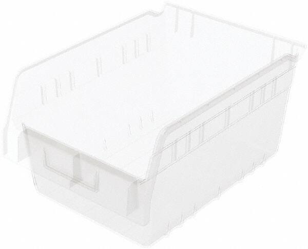 Akro-Mils - 11-5/8" Deep, Clear Polymer Hopper Shelf Bin - 6" High x 8-3/8" Wide x 11-5/8" Long - A1 Tooling