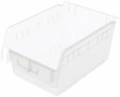 Akro-Mils - 11-5/8" Deep, Clear Polymer Hopper Shelf Bin - 6" High x 8-3/8" Wide x 11-5/8" Long - A1 Tooling