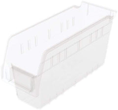 Akro-Mils - 11-5/8" Deep, Clear Polymer Hopper Shelf Bin - 6" High x 4-1/8" Wide x 11-5/8" Long - A1 Tooling