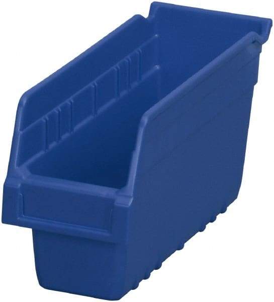 Akro-Mils - 11-5/8" Deep, Blue Polymer Hopper Shelf Bin - 6" High x 4-1/8" Wide x 11-5/8" Long - A1 Tooling