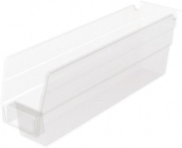 Akro-Mils - 54 Lb. Load Capacity, 11-5/8" Deep, Clear Hopper Shelf Bin - 4" High x 2-3/4" Wide x 11-5/8" Long - A1 Tooling