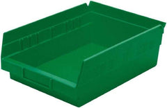 Akro-Mils - 138 Lb. Load Capacity, 11-5/8" Deep, Green Hopper Shelf Bin - 4" High x 8-3/8" Wide x 11-5/8" Long - A1 Tooling