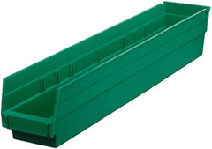 Akro-Mils - 199 Lb. Load Capacity, 23-5/8" Deep, Green Hopper Shelf Bin - 4" High x 4-1/8" Wide x 23-5/8" Long - A1 Tooling