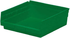 Akro-Mils - 197 Lb. Load Capacity, 11-5/8" Deep, Green Hopper Shelf Bin - 4" High x 11-1/8" Wide x 11-5/8" Long - A1 Tooling