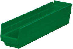 Akro-Mils - 123 Lb. Load Capacity, 17-7/8" Deep, Green Hopper Shelf Bin - 4" High x 4-1/8" Wide x 17-7/8" Long - A1 Tooling