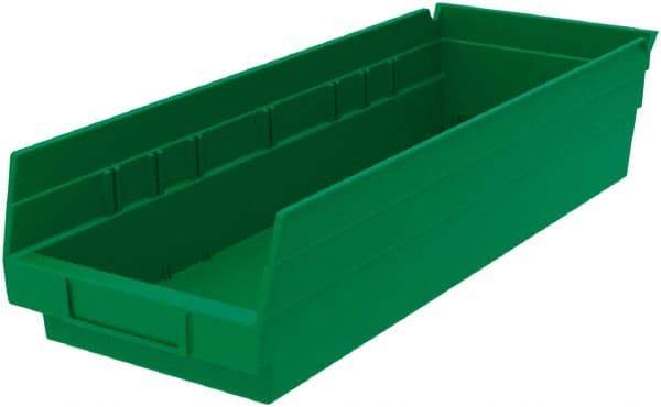 Akro-Mils - 176 Lb. Load Capacity, 17-7/8" Deep, Green Hopper Shelf Bin - 4" High x 6-5/8" Wide x 17-7/8" Long - A1 Tooling