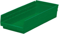 Akro-Mils - 214 Lb. Load Capacity, 17-7/8" Deep, Green Hopper Shelf Bin - 4" High x 8-3/8" Wide x 17-7/8" Long - A1 Tooling