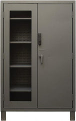 Durham - 4 Shelf Locking Storage Cabinet - Steel, 48" Wide x 24" Deep x 78" High, Gray - A1 Tooling