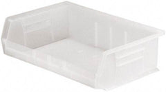 Akro-Mils - 60 Lb. Load Capacity, 10-7/8" Deep, Clear Polymer Hopper Stacking Bin - 5" High x 16-1/2" Wide x 10-7/8" Long - A1 Tooling