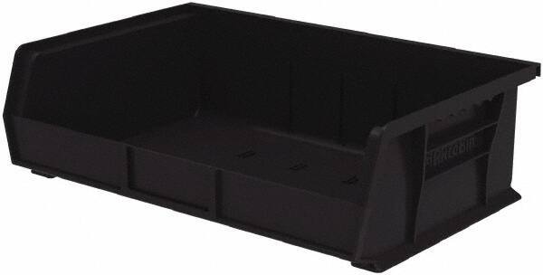 Akro-Mils - 60 Lb. Load Capacity, 10-7/8" Deep, Black Polymer Hopper Stacking Bin - 5" High x 16-1/2" Wide x 10-7/8" Long - A1 Tooling