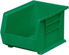 Akro-Mils - 50 Lb. Load Capacity, 10-3/4" Deep, Green Polymer Hopper Stacking Bin - 7" High x 8-1/4" Wide x 10-3/4" Long - A1 Tooling