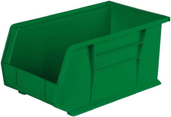 Akro-Mils - 60 Lb. Load Capacity, 14-3/4" Deep, Green Polymer Hopper Stacking Bin - 7" High x 8-1/4" Wide x 14-3/4" Long - A1 Tooling