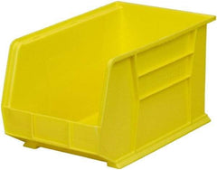 Akro-Mils - 60 Lb. Load Capacity, 18" Deep, Yellow Polymer Hopper Stacking Bin - 10" High x 11" Wide x 18" Long - A1 Tooling