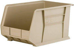 Akro-Mils - 60 Lb. Load Capacity, 18" Deep, Gray Polymer Hopper Stacking Bin - 10" High x 11" Wide x 18" Long - A1 Tooling