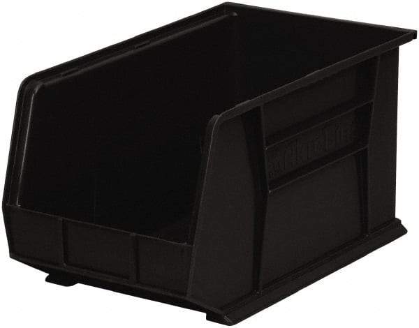 Akro-Mils - 60 Lb. Load Capacity, 18" Deep, Black Polymer Hopper Stacking Bin - 10" High x 11" Wide x 18" Long - A1 Tooling