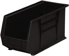 Akro-Mils - 60 Lb. Load Capacity, 18" Deep, Black Polymer Hopper Stacking Bin - 9" High x 8-1/4" Wide x 18" Long - A1 Tooling