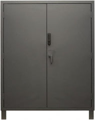 Durham - 4 Shelf Locking Storage Cabinet - Steel, 60" Wide x 24" Deep x 78" High, Gray - A1 Tooling