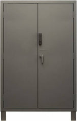 Durham - 4 Shelf Locking Storage Cabinet - Steel, 48" Wide x 24" Deep x 78" High, Gray - A1 Tooling