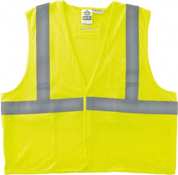 Ergodyne - Size 2X/3XL Flame Resistant/Retardant Lime Mesh General Purpose Vest - 52 to 58" Chest, ANSI/ISEA 107, Hook & Loop Closure, 2 Pockets, Polyester - A1 Tooling