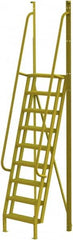 TRI-ARC - 132" 9 Step Configurable Crossover Ladder - 75° Incline, 1,000 Lb Capacity, 90" Platform Height, 30" Base Width x 33" Base Depth, Serrated - A1 Tooling