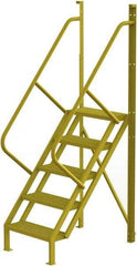 TRI-ARC - 92" 5 Step Configurable Crossover Ladder - 50° Incline, 1,000 Lb Capacity, 50" Platform Height, 30" Base Width x 44" Base Depth, Serrated - A1 Tooling