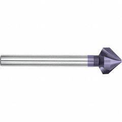 Magafor - 25mm Head Diam, 25/32" Shank Diam, 90° Cobalt Countersink - 4-11/16" OAL, Single End, Straight Shank, Right Hand Cut - A1 Tooling