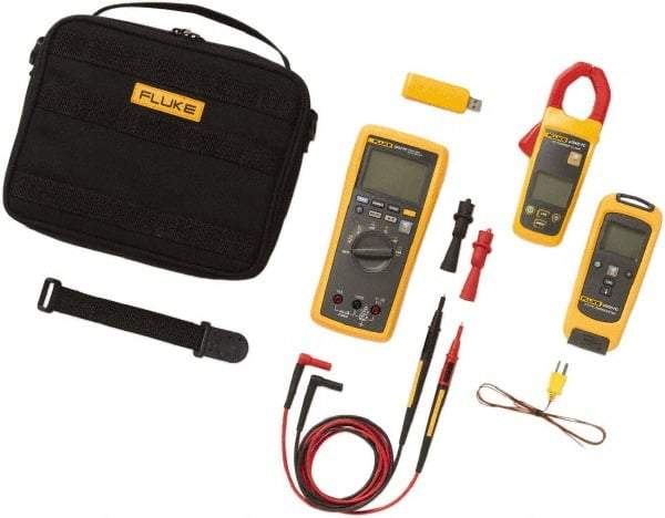 Fluke - 7 Piece, FC Series Wireless Multimeter Kit - 1,000 Volt Max, LCD Display - A1 Tooling