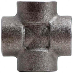 Merit Brass - Black Pipe Fittings; Type: Cross ; Fitting Size: 1 (Inch); End Connections: Socket Weld ; Classification: 3000 ; Material: Carbon Steel ; Finish/Coating: Mill/Oil - Exact Industrial Supply