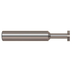 Harvey Tool - 1/8" Cut Diam, 1/32" Cut Width, 1/8" Shank, Straight-Tooth Woodruff Keyseat Cutter - Exact Industrial Supply