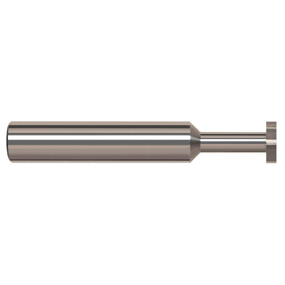 Harvey Tool - 1/2" Cut Diam, 1/16" Cut Width, 1/2" Shank, Straight-Tooth Woodruff Keyseat Cutter - Exact Industrial Supply