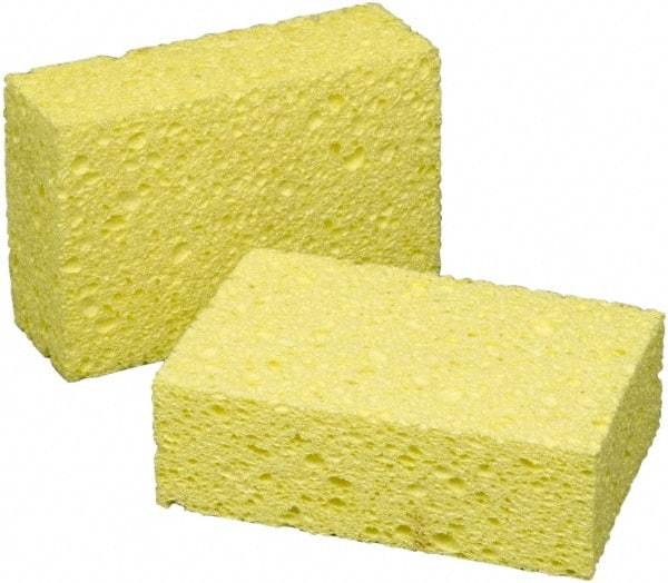 Ability One - 5-3/4" Long x 1-3/4" Wide x 1" Thick Scouring Sponge - Non-Abrasive, Yellow - A1 Tooling