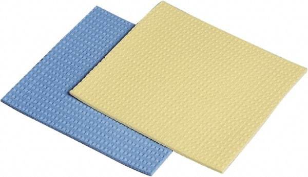 Ability One - 5" Long x 1/2" Wide x 1" Thick Scouring Sponge - Nonabrasive, Blue/Yellow - A1 Tooling