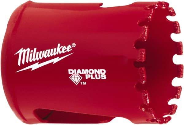 Milwaukee Tool - 1-1/2" Diam, 1-1/2" Cutting Depth, Hole Saw - Diamond Grit Saw, Continuous Edge - A1 Tooling