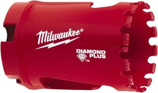 Milwaukee Tool - 1-3/8" Diam, 1-1/2" Cutting Depth, Hole Saw - Diamond Grit Saw, Continuous Edge - A1 Tooling